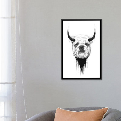 « bouledogue », reproduction d’art sur toile tendue balazs solti