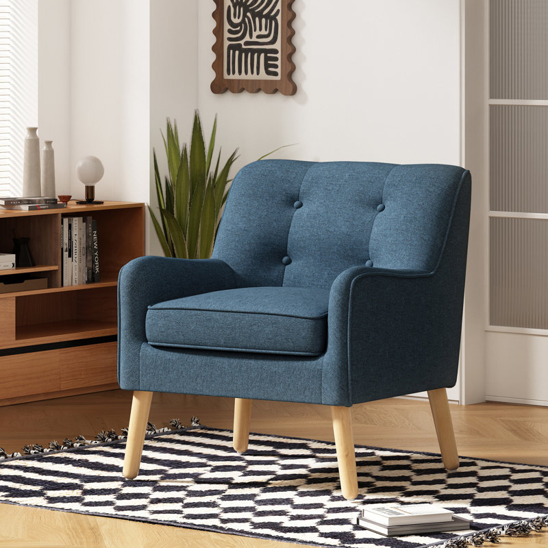 Fauteuil Mid-Century, Blue