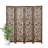 67'' H Solid Wood Room Divider - Floral Serenity Folding Screen with Leaf Cutout-126671359-126671360