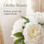 Pivoines blanches, fleurs artificielles avec vase, arrangements de fausses pivoines, vase en verre