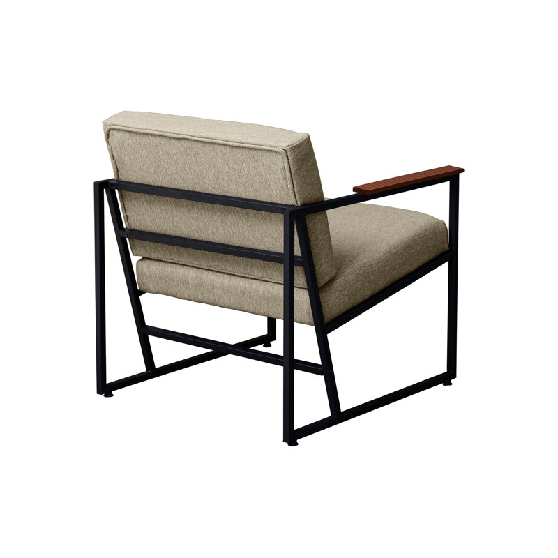 Bina Upholstered Wingback Chair, Beige