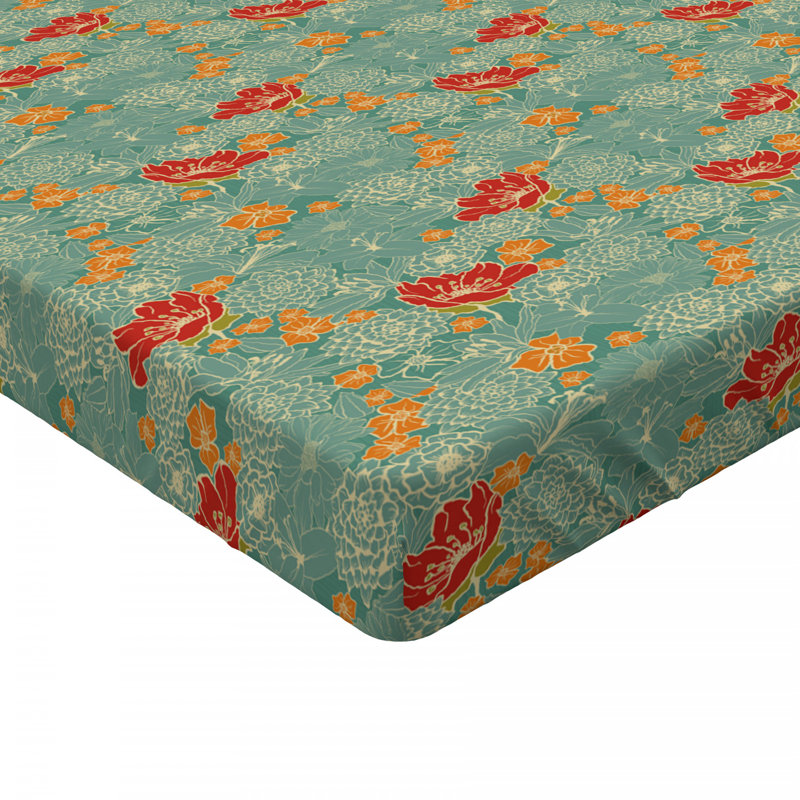 Microfiber Floral Fitted Sheet, Twin XL Fitted Sheet