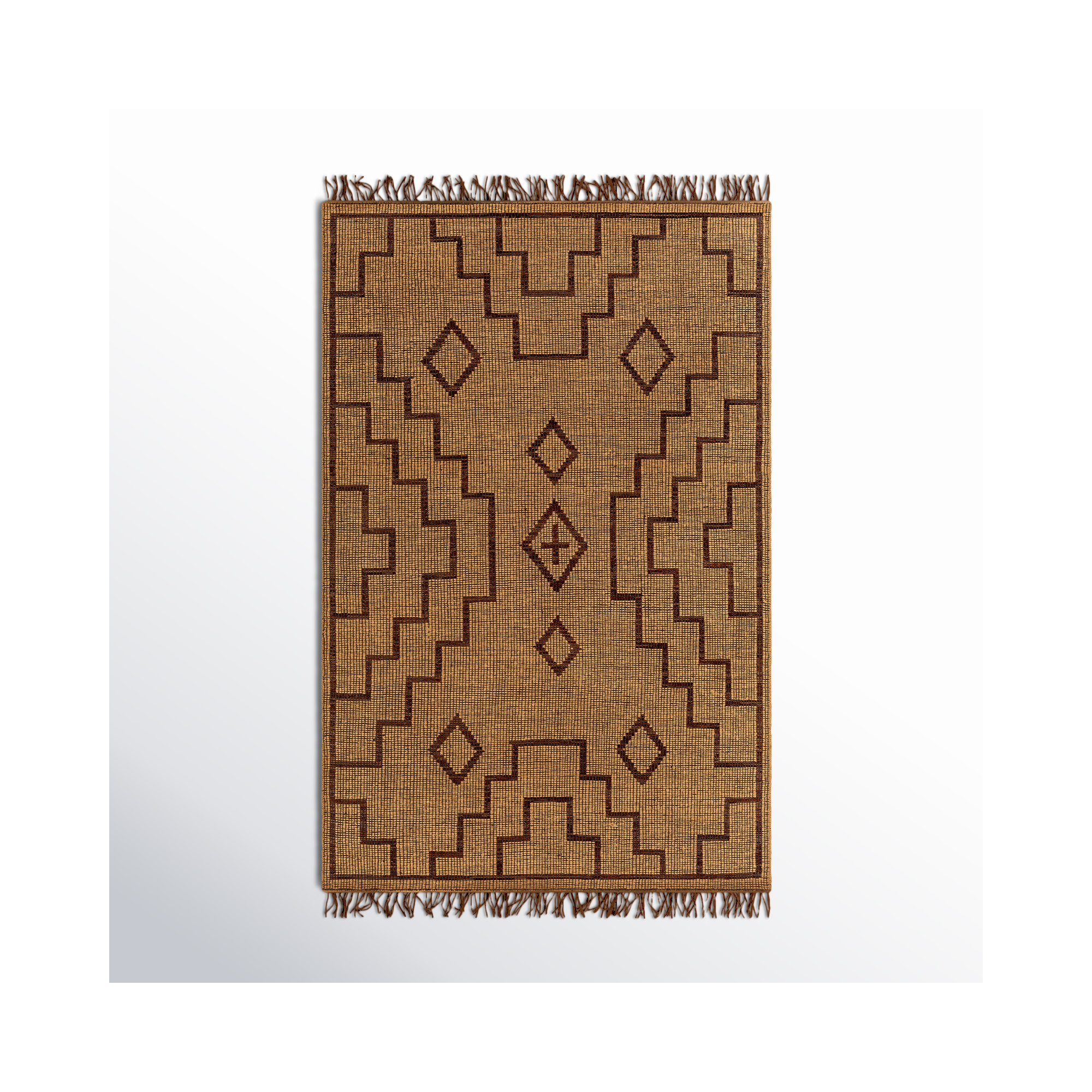 Alfi Handmade Tan Rug, Rectangle 8' x 10'