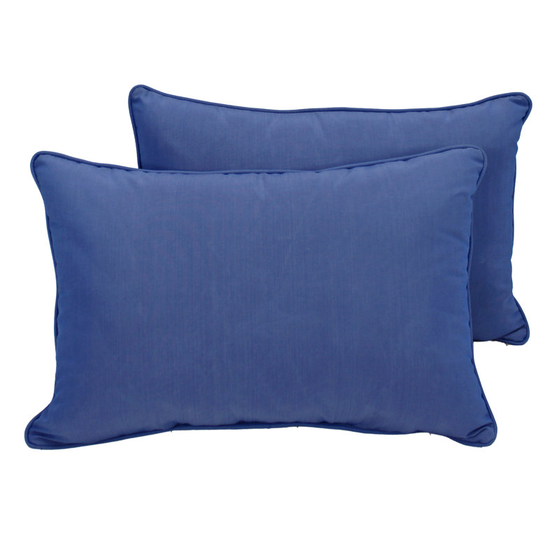 Housse et insert de coussin rectangulaire intérieur / extérieur Element, Bleu denim, 16 po x 24 po
