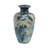Handcrafted Ceramic Vase With Organic Reactive Glaze Finish, Unique Blue-And-White Surface Variation, Ideal For Decorative Display Or Fresh Floral Arrangements.