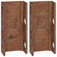 Solid Wood Open Shelving Wine Bottle Rack Brown