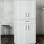 Armoire de cuisine autoportante, armoire de rangement avec 4 portes et tiroir