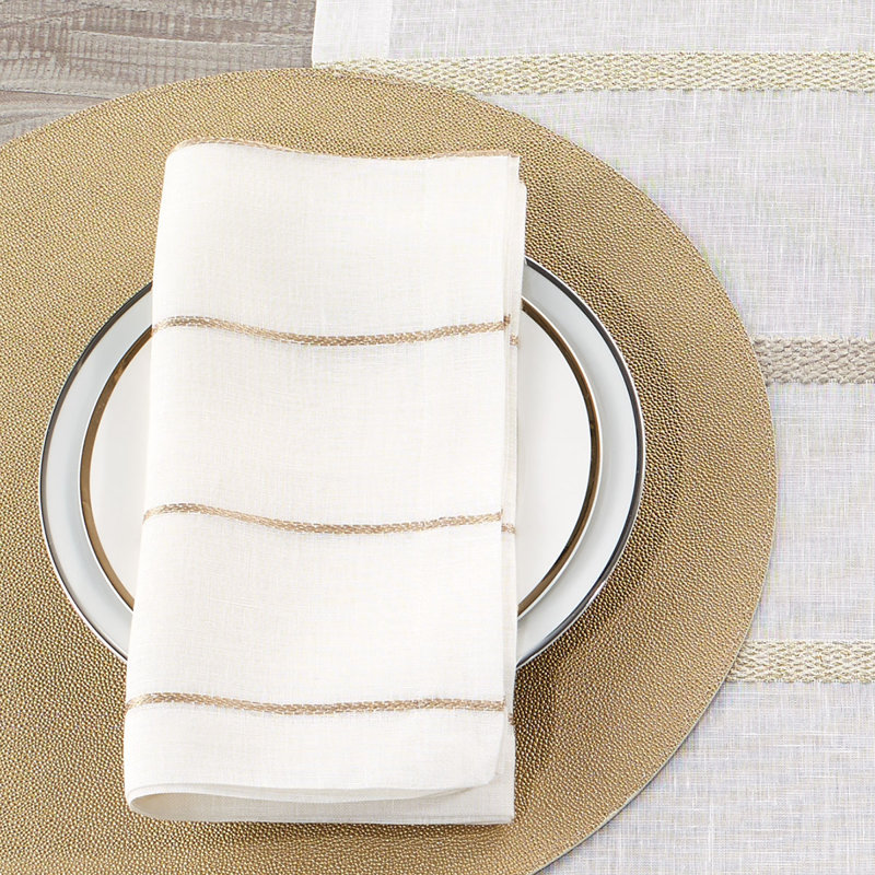 Metallic Thread 22" Napkin, Gold