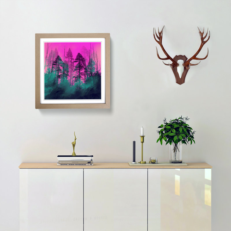 Single Picture Frame Print on Wood, Oak