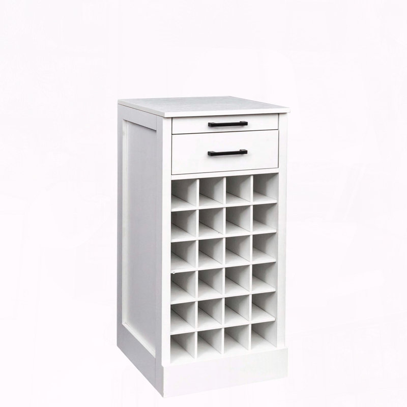 Armoire à vin modulaire pour 28 bouteilles en blanc, Blanc