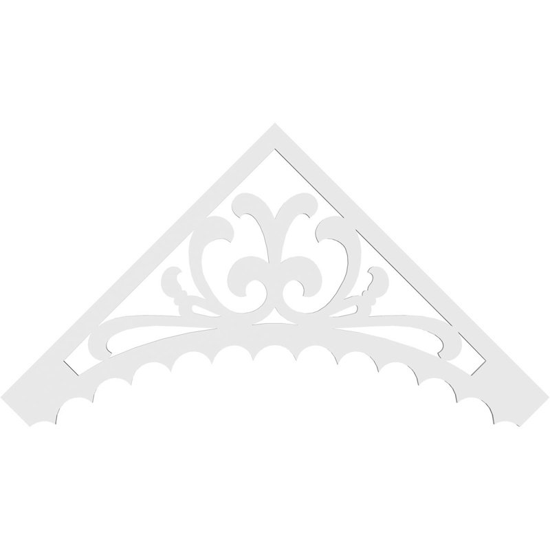 Genova Signature Urethane Gable Pediment, Primed Tan, 30"H x 60"W, 12/12
