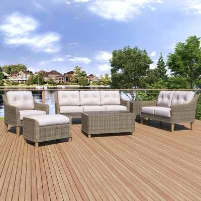 Cowden Brayden 6 Piece Sofa Loveseat Seating Set With Lounge Chair