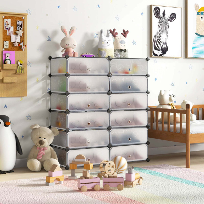 Jessica 24 Pair Stackable Shoe Storage Cabinet, White