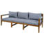 Ensemble de canapé modulaire d'extérieur 3 pièces, ensemble de conversation en corde tissée avec cadre en bois d'acacia massif, coussins amovibles résistants à l'eau pour la cour, la terrasse et la piscine, gris-892945511