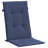 Highback Chair Cushion Set of 6 Navy Blue 100 Percent Polyester Garden Chair Cushions-265888044