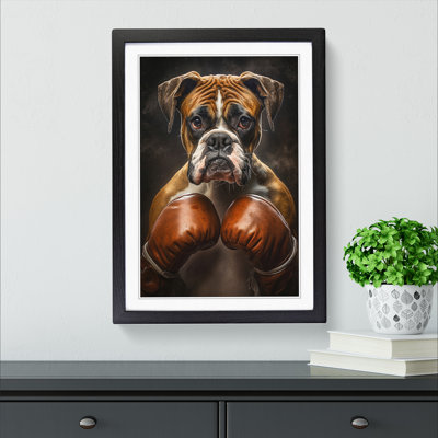 Boxer Dog Romanticism Art - Framed Print