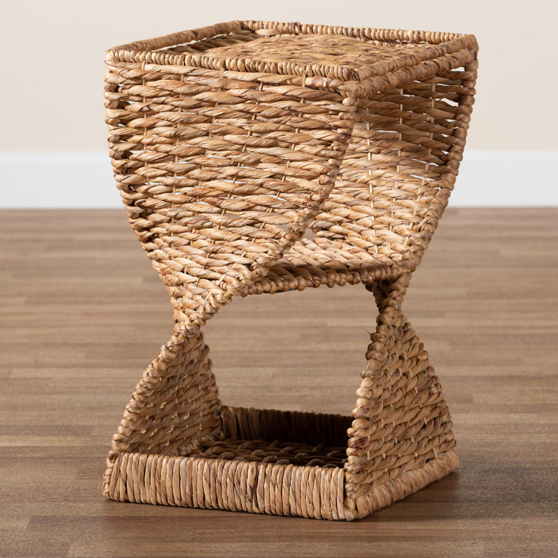 Aahan Floor Shelf Seagrass End Table