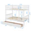 Lit superposé simple au-dessus de simple avec 2 tiroirs transformables en 2 lits simples-47029627