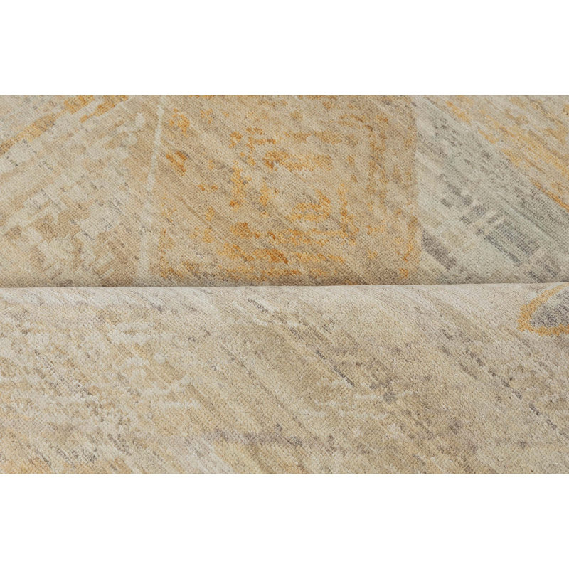 Tapis rectangulaire en laine noué à la main, Rectangle 12 pi x 15 pi