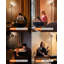 Lampe sur pied moderne à DEL avec télécommande - lumière continue à intensité variable, température de couleur réglable de 3000 K à 6000 K, éclairage à énergie efficace de 22 W pour le salon, la chambre à coucher et le bureau-1783788407-1783788406