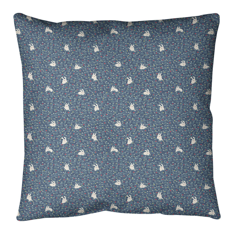 Coussin de sol Katelyn Elizabeth, 40 po x 40 po, Bleu marine
