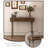 39.37" Brown Rectangular Solid Wood Console Table