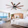 Modern 66 Inch Ceiling Fan With Remote, Light And Reversible DC Motor