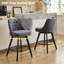 Swivel Counter Stool with Metal Frame-347580548