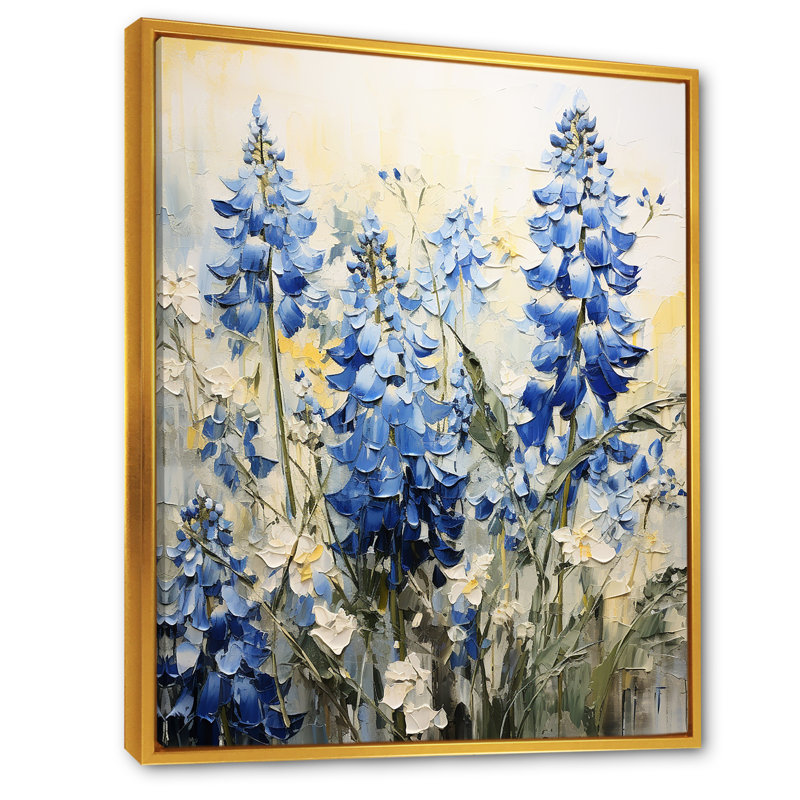 Blue Bonnets Tranquility VII, reproduction d'art sur toile, Or, H 44 po x l 34 po x P 1,5 po