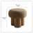 W8017-1 Mushroom Stool, Brown Lamb Wool Seat, Barrel PVC Pipe With Walnut Veneer-1007307563-1007307564