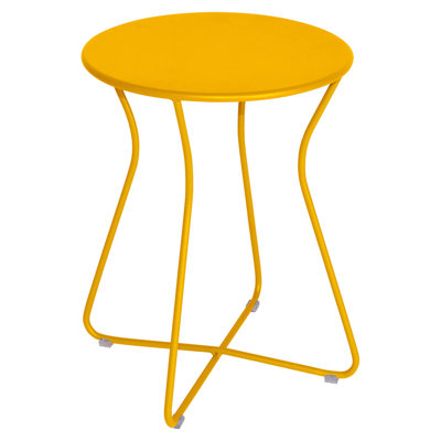 Cocotte Round Metal Outdoor Side Table , 13.5'' in. W 13.5'' in. D