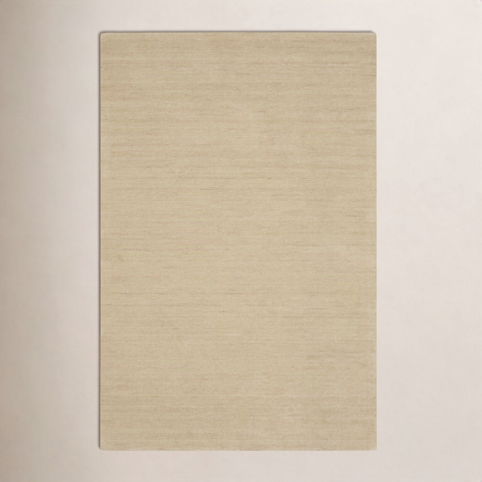 Yolandi Beige Hand-Woven Wool Rug, Rectangle 5' x 8'
