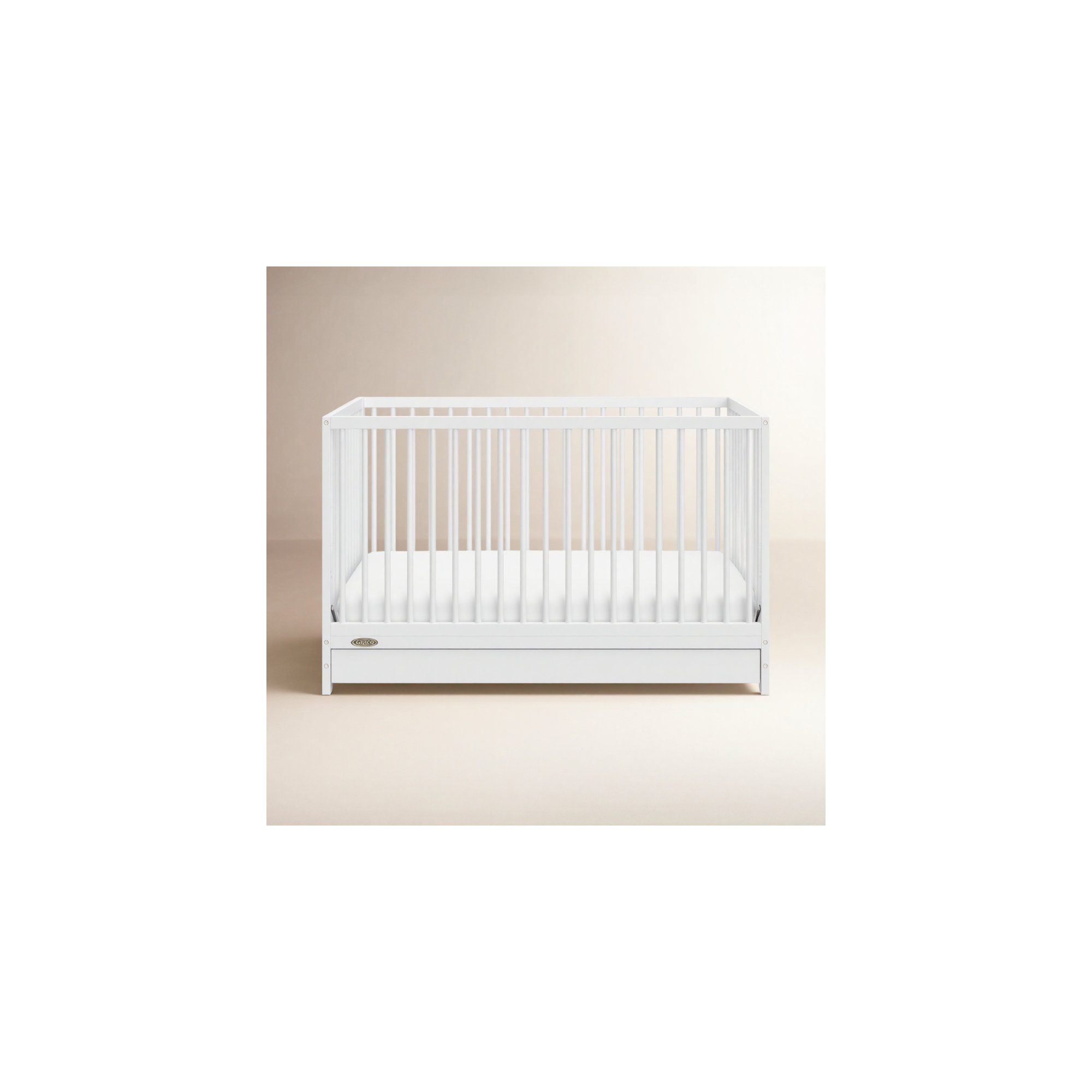 Teddi 5-in-1 Convertible Crib with Storage, White, Crib