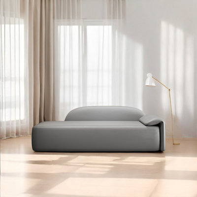 Nishu Faux Leather Chaise Lounge