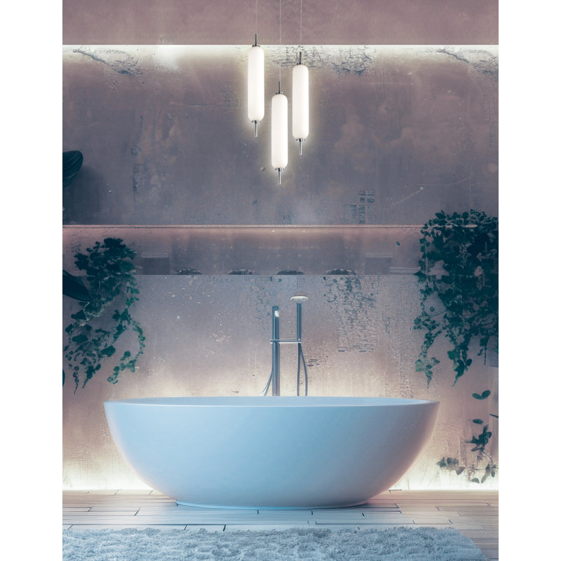 Typha LED Multi Pendant - 3 Light, Polished Chrome