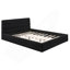 Grand lit plateforme tapissier, noir