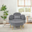Fauteuils d'appoint en velours côtelé avec repose-pieds-911091811