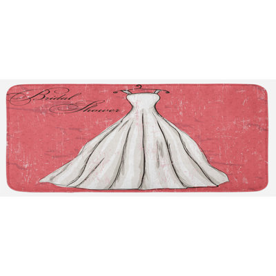 Glam Solid Colour Polyester Kitchen Mat