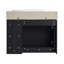 Meuble-lavabo mural 28 po avec lavabo en céramique, porte à fermeture en douceur et tablettes ouvertes, emballage KD