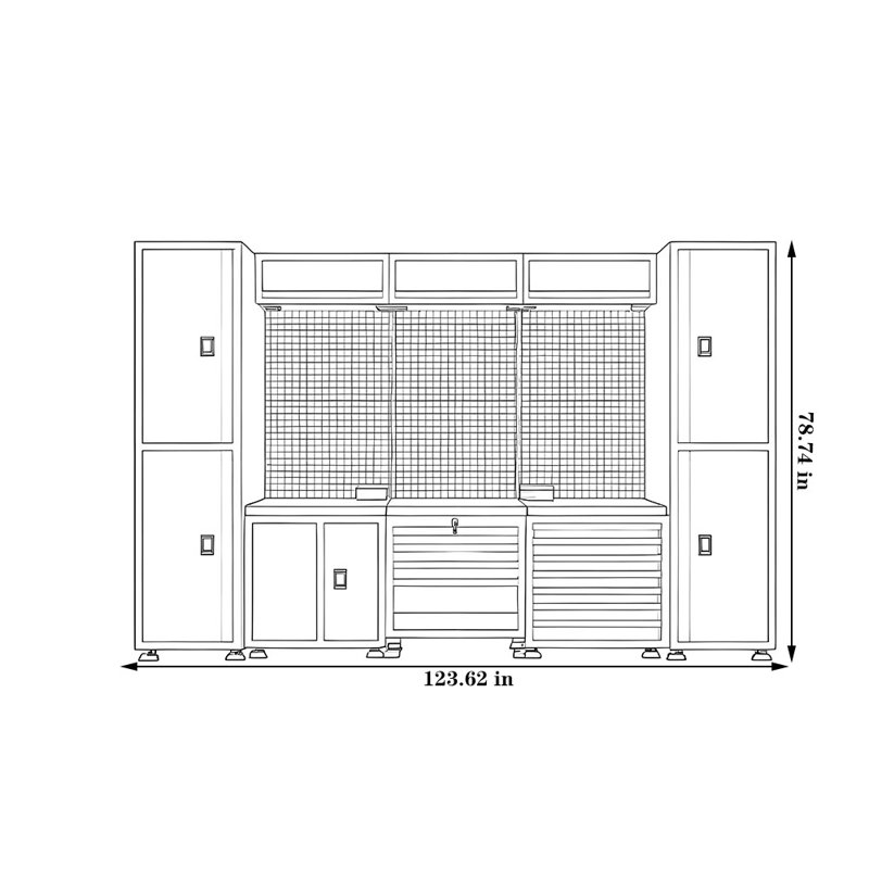 Armoire à outils en métal robuste pour l'industrie automobile