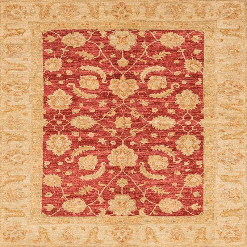 Tapis abstrait moderne 3494, Carré 8 pi