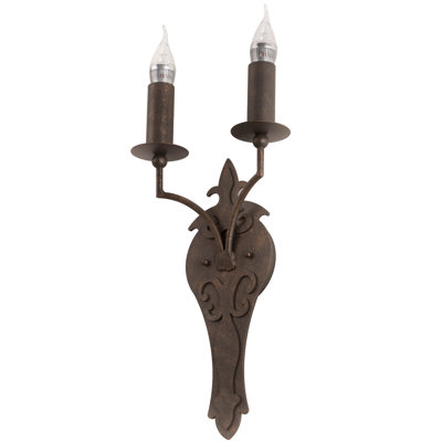 Torsade Steel Candle Wall Light
