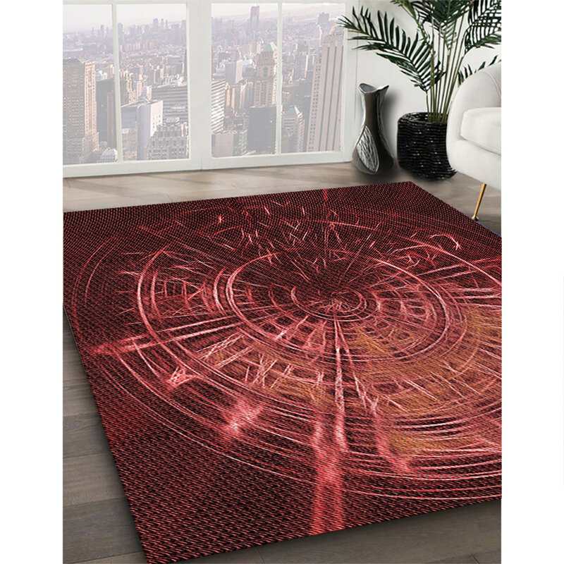 Abstract Indoor Rug, Square 4'