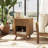 Wood Nightstand With Drawer & Open Shelf Storage Home Bedside Table For Bedroom-1194480473