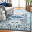 Tapis bleu / gris en laine touffeté à la main Lanagan-894845532