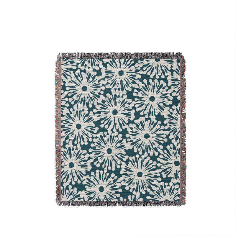 Jeté en coton Dandilion, Sarcelle, 60 po x 80 po
