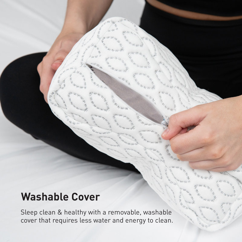 Travel Size White Memory Foam Cooling Knee Pillow
