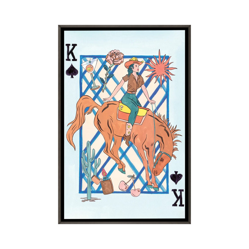 Range Rider III, reproduction d'art sur toile encadrée, H 26 po x l 18 po, Toile à cadre flottant sans passe-partout, Gris