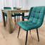 Dining Set of 4 Dining Table and 4 Velvet Chairs Dining Room Furniture-911600-18525241