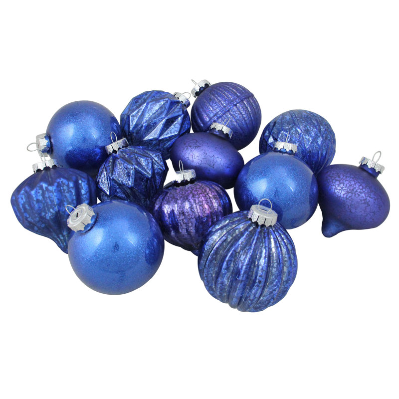 Ensemble d'ornement de Noël 12 carats, Bleu